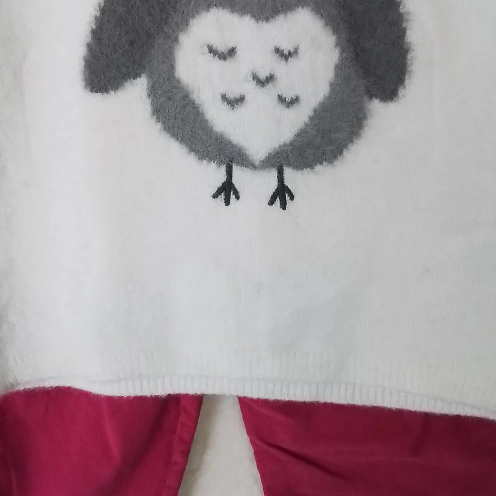Carter's Baby 2-Piece Sweater‎ Set Size 24mo in Pink, White, Penguin Theme